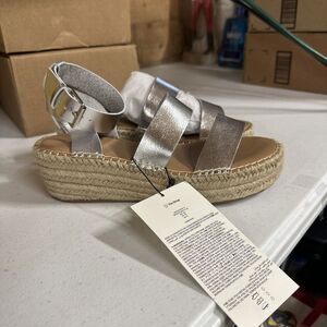The Drop Women's‎ Listilla Espadrille Flatform Ankle Strap Sandal Wedge Size 8